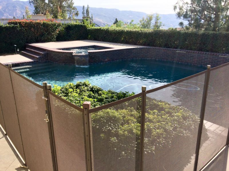 Mesh Pool Safety Fence in Action